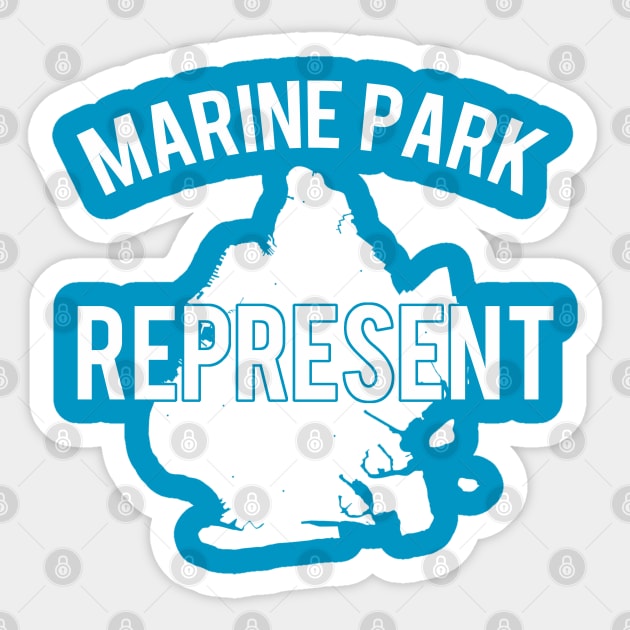 Marine Park Brooklyn Sticker by PopCultureShirts